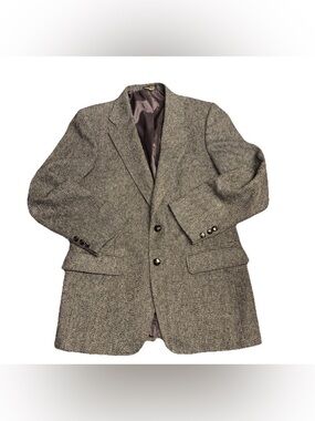 Austin Manor Blazer Wool Jacket Made In USA 40R Vintage Formal READ